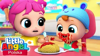 Mniam, mniam jemy spaghetti - Dobre maniery przy stole | Little Angel Polska - Piosenki dla dzieci