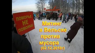 Митинг в Вельске против мусора.