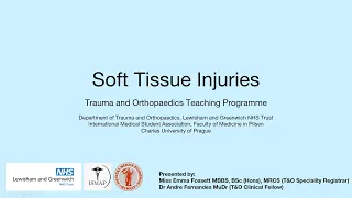 (12) Soft Tissue Injuries - Upper and Lower Limb (T&O Acute Management)