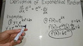 How to get the derivative of an Exponential Function| Jeff Aguilar