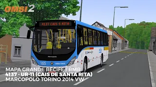 [OMSI 2] Marcopolo Torino 2014 VW | 4137 - UR-11 / Cais de Santa Rita | Mapa Grande Recife / RMR