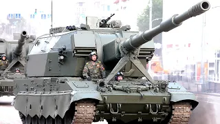 Long-range self-propelled guns "Coalition SV" of Russia became serial, review