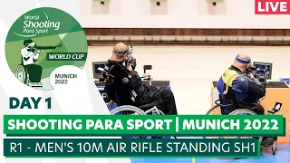 WSPS Munich 2022 World Cup | Day 1 | R1 - men's 10m air rifle standing SH1