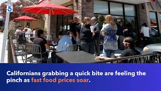 California fast food restaurants raising prices