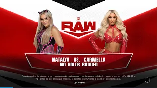 WWE2K22 No Holds Barred Match Natalya VS Carmella