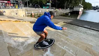 The best place to Skimboard is in a City!