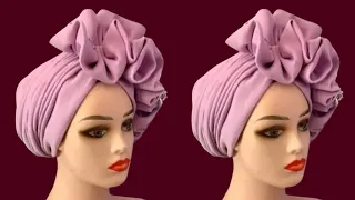 How to make a beautiful One side ruffle turban cap