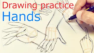 手のワイヤーを描く練習 : Drawing Practice Hands