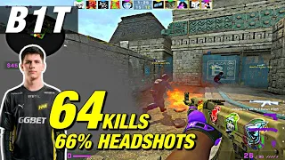 b1t HS MACHINE - 64 frags😳(66% HEADSHOTS) NAVI B1T GODMODE 😈🔥CSGO b1t POV