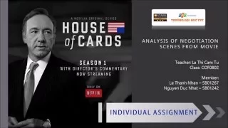 [Negotiation] - Analysis of negotiation scenes from movie - House of cards