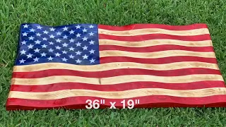 I explain in detail how I make a wavy wooden flag - May 2022