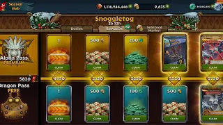 GETTING ALL THE REWARDS IN SNOGGLETOG ALPHA PASS PREMIUM - Dragons: Rise of Berk