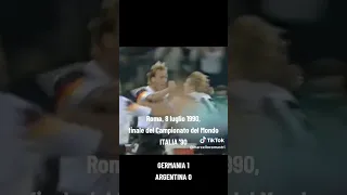 Gol de penal de brehme a Argentina (Alemania 🇩🇪1-0 🇦🇷 Argentina, final del mundo, mundial 1990)
