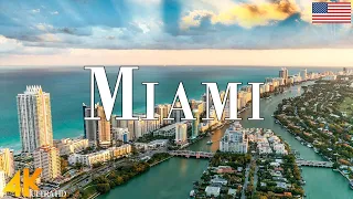 FLYING OVER MIAMI (4K UHD) - Relaxing Music Along With Beautiful Nature Videos - 4k ULTRA HD