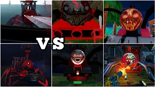 Edward the man- eating train vs Choo Choo Charles horror train mobile