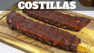 COSTILLAS de CERDO al HORNO [Baby Back Ribs] [Estilo BBQ] | William Priets