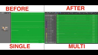 Logic Pro - Separate Complex MIDI Drum Region into Multiple MIDI Tracks