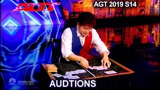 Eric Chien Card Magician Simon SAYS HE'S THE BEST | America's Got Talent 2019 Audition