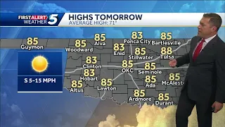 Oklahoma to see warm weather before cold front moves in this weekend