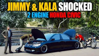 JIMMY & KALA SHOCKED - 2 ENGINE HONDA CIVIC 2005 - GTA 5 PAKISTAN