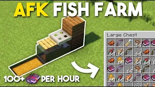 EASIEST AFK Fish Farm in Minecraft 1.20 - Java & Bedrock [Tutorials]