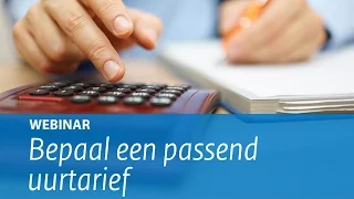 Webinar: Bepaal een passend uurtarief