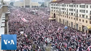 Tens of Thousands in Belarus Protests Demand Lukashenko's Resignation