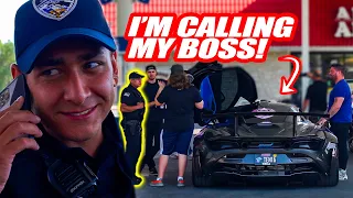 VEGAS COP CALLS HIS BOSS ONCE HE SEES OUR SUPERCARS! *you wouldn't believe what he drives!*