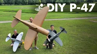 Flying 8-foot P-47 Thunderbolt 😲 made from Foamboard