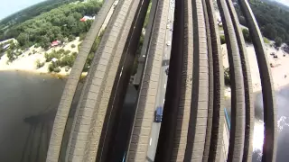 Climbing on Moscow Bridge in Kiev