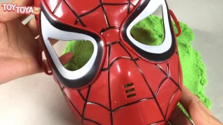 DIY How To Make Slime Kinetic Sand Spider-Man  Cake Learn Colors Slime Clay Icecream TOYTOYA