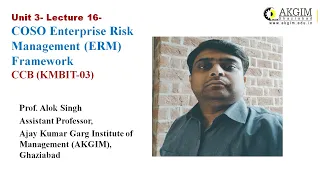 Unit 3- Lecture 16- COSO Enterprise Risk Management (ERM) Framework
