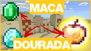 SEED COM A MAÇÃ ENCANTADA!!! (MAÇÃ DO NOTCH)-diamantes, esmeralda, cela, templo, portal do fim...