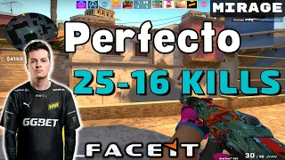 CSGO POV Perfecto (25-16) Mirage 𝙒𝙞𝙣 (16-12) / Faceit 07.01.2023