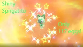 [Live] Shiny Sprigatito after 117 eggs in Pokemon Violet!