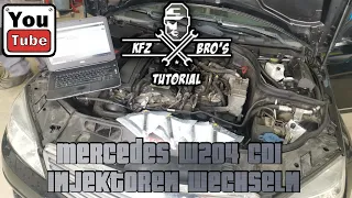 Mercedes W204 OM646 CDI Injektoren / Einspritzdüsen wechseln / Injector replacement