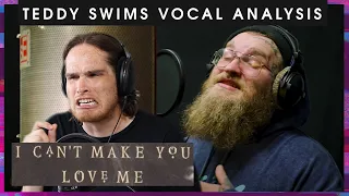 reacting to and analyzing teddy swims version of "i can't make you love me". i'm a voice teacher.