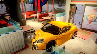 GTA 4 WINTER CRASH TEST OF REAL CARS  WINTER MOOD (WINTER CRASH TEST #53)