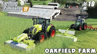 Mowing grass, baling hay | Farming on Oakfield Farm | Farming simulator 19 | Timelapse #10
