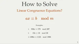 Mastering Linear Congruence: Step-by-Step Solutions to Commonly Seen Equations