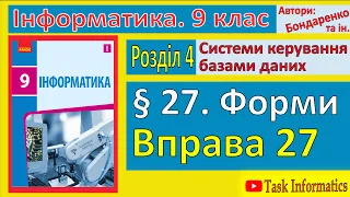 § 27. Форми | 9 клас | Бондаренко