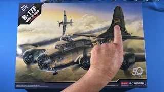 Academy 1/72 B 17F Memphis Belle In Box Review