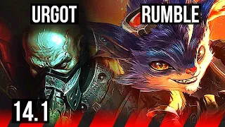 URGOT vs RUMBLE (TOP) | Rank 9 Urgot | NA Master | 14.1