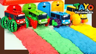 Tayo Carrier Play Playdough Zusammenstellung l Spielzeug Cartoon für Kinder | Tayo Deutsch