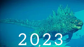 Evolution of Godzilla swimming