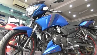 NEW TVS APACHE RTR 160 MATTE BLUE EDITION BS IV WITH AHO WALK AROUND REVIEW