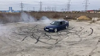 BMW E36 320i M50b20 donuts burnout drift