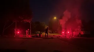 Fireworks neighborhood show, raw footage. 2021