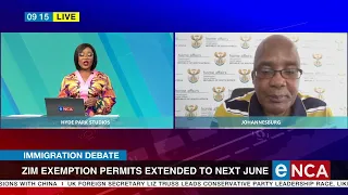 Minister Motsoaledi talks on Zim exemption permits