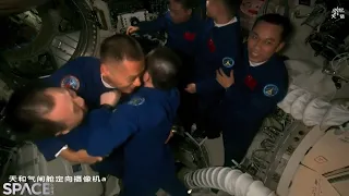 Chinese astronauts enter Tiangong space station after docking